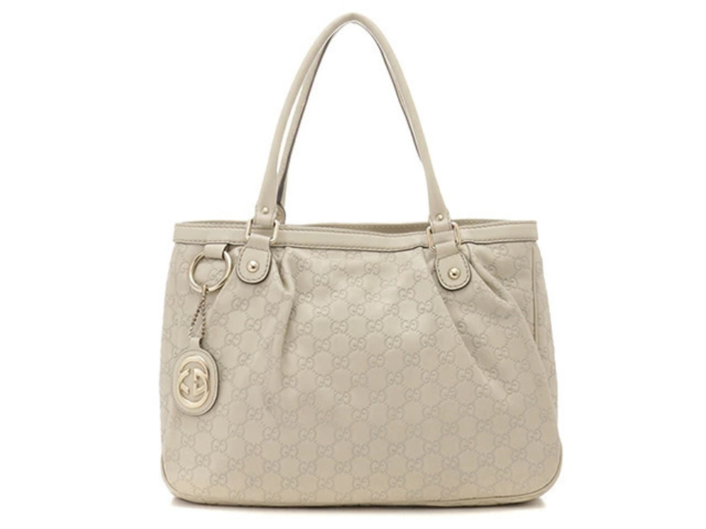 Gucci Bag Shoulder Tote Calfskin Gucci Guccissima Gray
